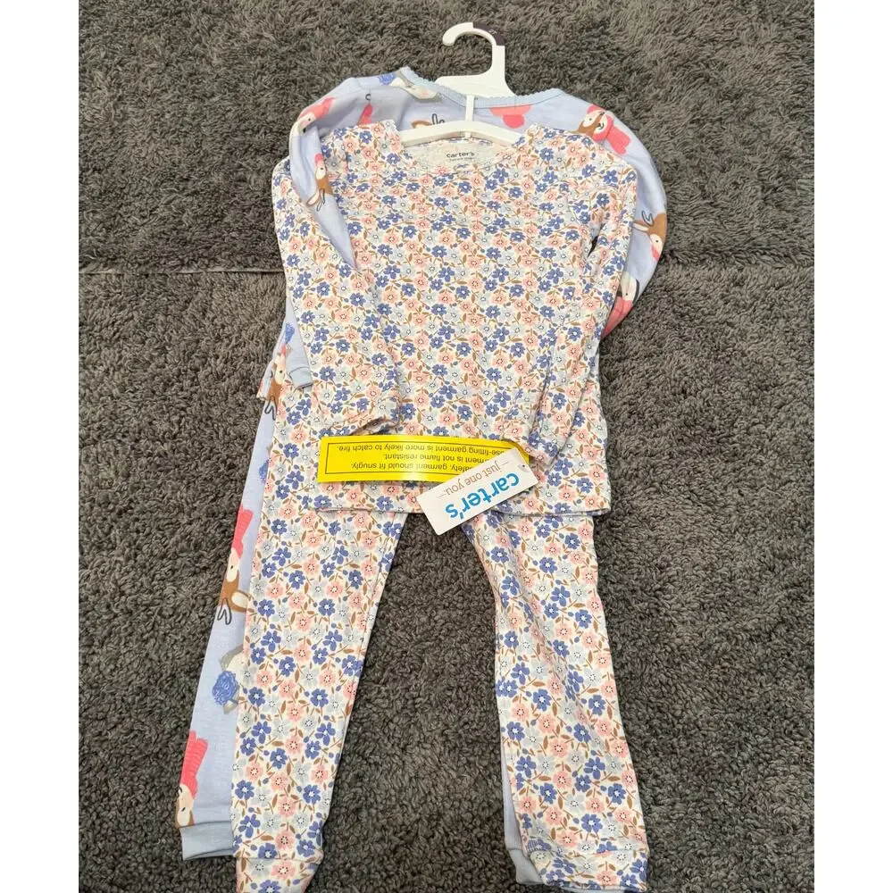 Carter's Girls 4-Piece Winter‎ Pajama Set, Christmas – Size 2T (NWT)